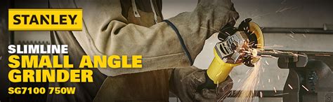 STANLEY SG7100-IN SLIM Small Angle Grinder, 179 mm Gripping Girth, 750 ...