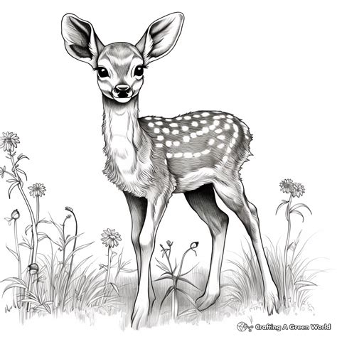 Baby Deer Pencil Drawing