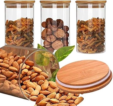 Buy ocean pop jar 500 ml with wooden lid Online at Low Prices in India ...