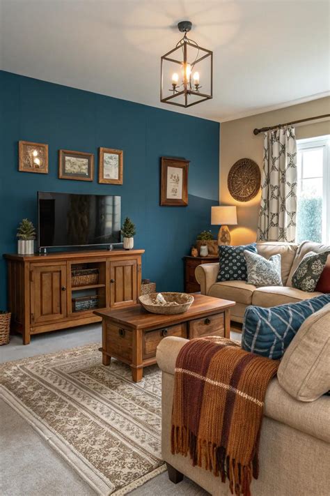 18+ Stunning Blue Accent Wall Ideas for Your Living Room