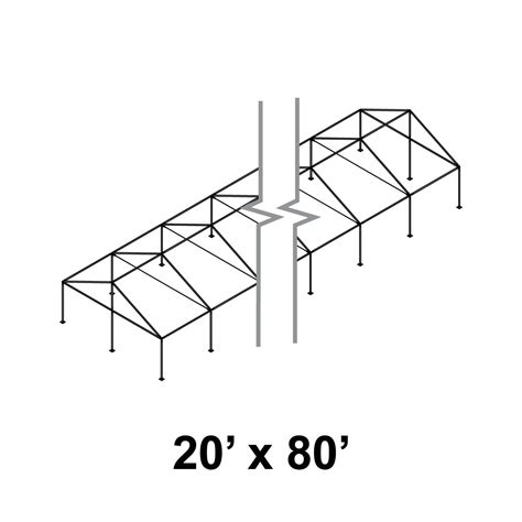 20' x 80' Gable Series Frame Tent | Durable Event Structure - GetTent