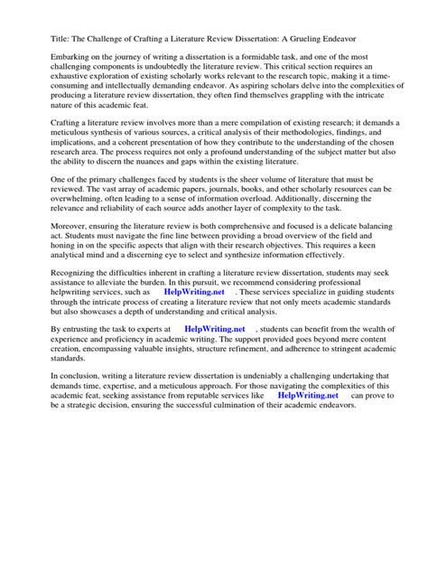 Image result for Dissertation Literature Review Example