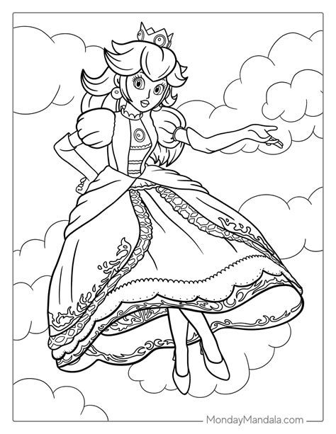 Coloring Pages Princess Peach
