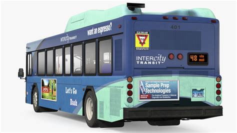 Gillig Low Floor Hybrid Bus Intercity Blue Simple Interior 3D Model $99 ...