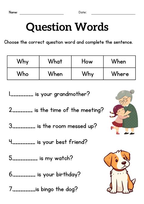 WH Questions Worksheets for Grade 1 and 2: Boost Your Child's Reading ...