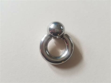 CUSTOM HEAVY GAUGE BCR CBR PRINCE ALBERT RING 10MM X 19MM+22MM SCREW IN ...