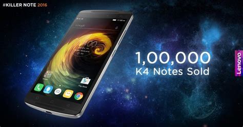 Lenovo K4 Note sales in India: 1 lakh units sold in just two flash ...