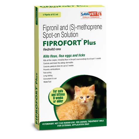 Buy Savavet Fiprofort Plus (Fipronil) Tick and Flea Control Spot On for ...