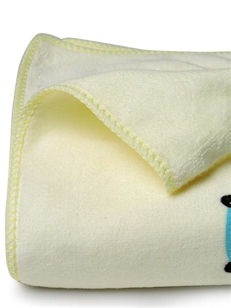 Buy FABINALIV Yellow Cartoon Print Cotton Kids Bath Towel Online