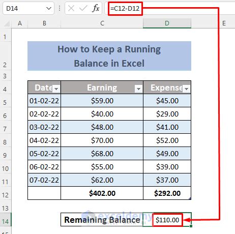 Image result for Creating a Reducing Balance On Excel