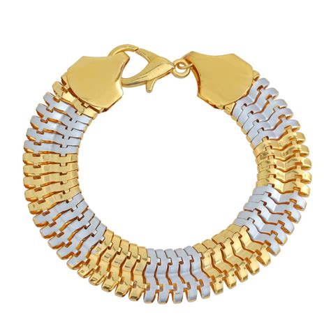 Buy Memoir Dual tone plated Snake body pattern, both side wearable ...