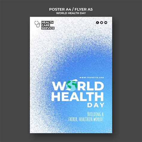World health day a4 poster/ a5 flyer template | Free PSD