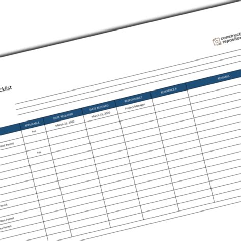Image result for Construction Permit Tracking Log
