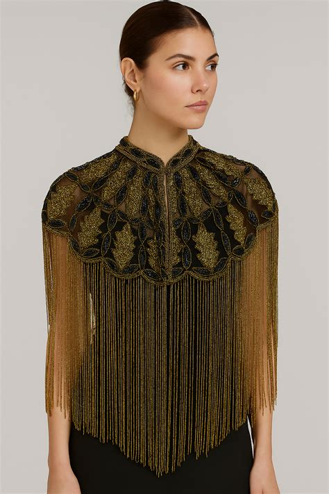 Sierra Bejeweled Tassel Cape – Bansridesign.com