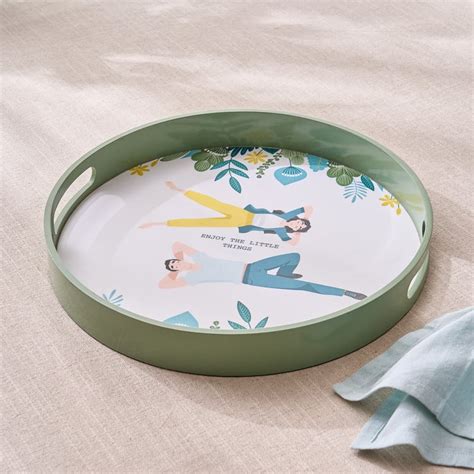 Buy Raisa Aurora Wooden Printed Serving Tray - 35x4.5cm from Home ...