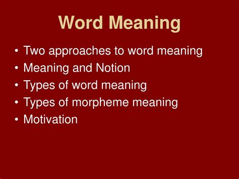 PPT - Word Meaning PowerPoint Presentation, free download - ID:6091406