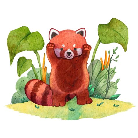 Premium Vector | Cute red panda the perfect cuddle