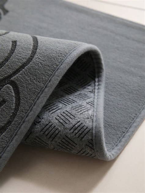 Set de 3 alfombras/tapetes de microfibra con diseño floral grabado y ...