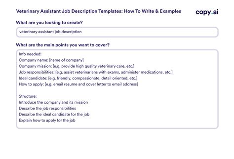 Veterinary Assistant Job Description Templates: How To Write & Examples