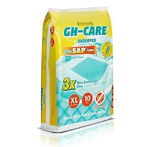 Buy GH-CARE Underpad - 10 Piece, 60x90 Cm (Size Xl, Pack of 1) Online ...