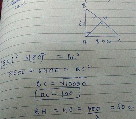 ABC is a right angled triangle with BAC=90 .AH is drawn perpendicular ...