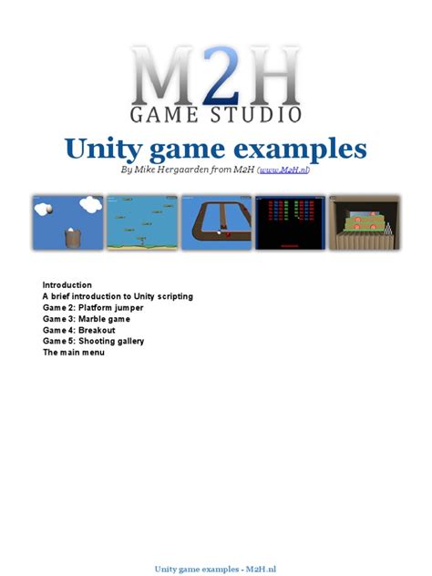 Unity Game Examples 的图像结果