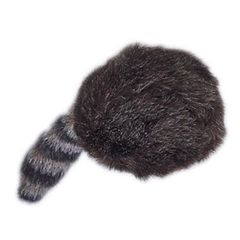 Coonskin Cap with Fake Tail Davy Crockett Hat - Imaginations Costume ...