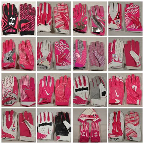 New Mens Nike Under Armour Adidas NFL Team Issue Football Gloves Pink ...