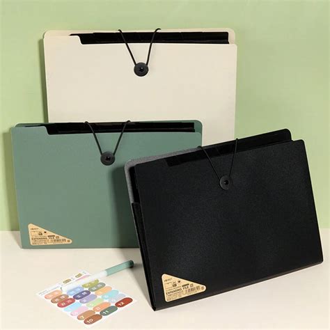 1 st. A4 9-Grid PP Materiaal Orgelzak Map, Eenvoudig Ontwerp, Grote ...