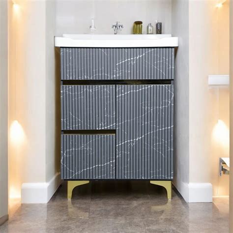 Dazzle Kitchen Modular Bwr Plywood Vanity Washbasin Cabinet(Wenge ...
