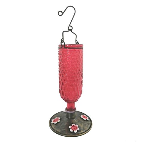 Glass Hummingbird Bird Feeder, 14" | At Home