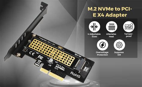 Verilux® M.2 NVMe to PCI-E X4 Adapter High Speed M.2 NVMe to PCI-E X4 ...