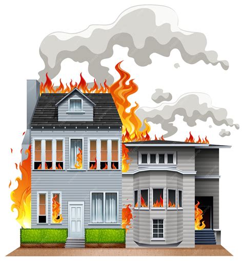Burning Building Clipart