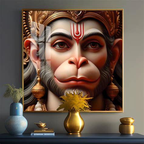 Buy Lord Hanuman Premium Acrylic Square Wall Art Online @ Best Price in ...