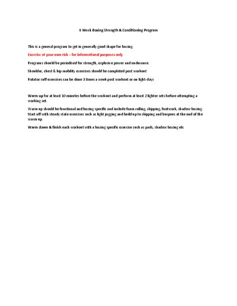 Boxing Training Program 的图像结果