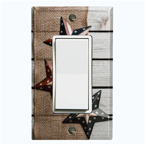 WorldAcc American Flag Star White Fence Nature Themed 1 - Gang Rocker ...