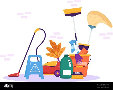 Professional Girl Maid Illustration of Cleaning Service Wearing her ...