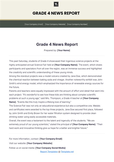 News Report Template - Ablebionics