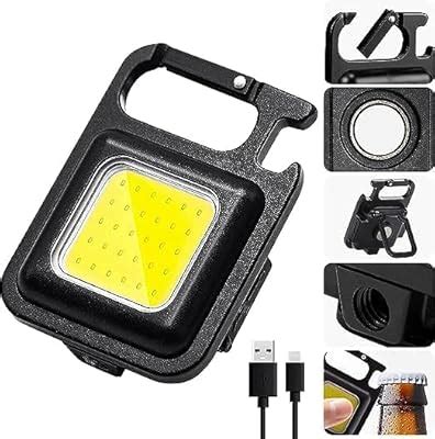 Desidiya® 800 Lumen Rechargeable COB Keychain Work Light with 3 ...