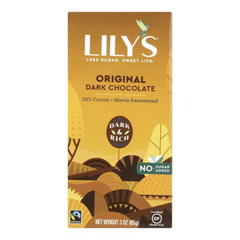 Lily's Original Dark Chocolate Bar, 3 oz - Walmart.com