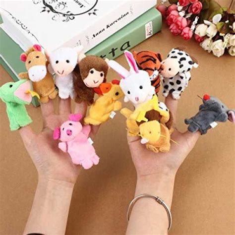 Electomania™ Set Of 10 Animal Finger Puppet 10 different finger puppets ...