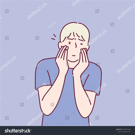 Inflammation Sharp Pain Eyes Redness Eyes 库存矢量图（免版税）1636271248 | Shutterstock
