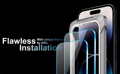 Affix 2 Pack for iPhone 14 Pro Max Tempered Glass, Screen Protector ...