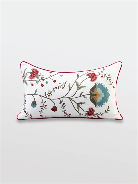 Buy Luxury White Embroidered Cushion Sample Online in India 2023 – Mirooh