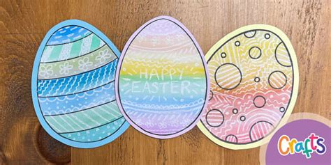 Wax Crayon Easter Egg Patterns | Easter Crafts