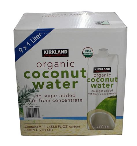 Kirkland Organic Coconut Water 33.8oz (9 Pack) for Breakroom - Walmart ...