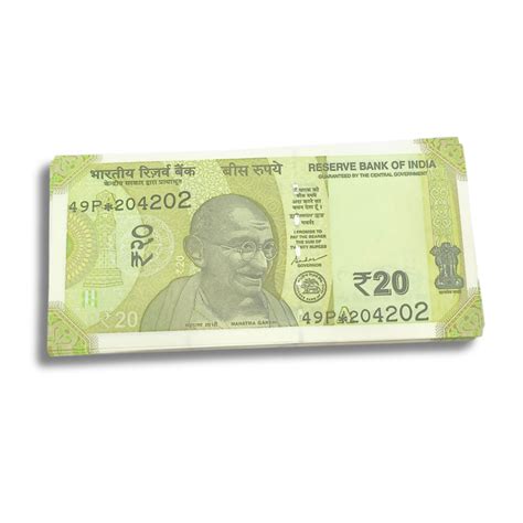 Rs 20 Star Packet Rare Fancy Serial 204202 – 99 Notes Packet ...