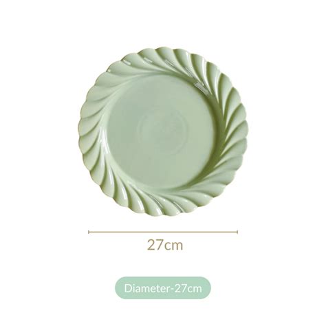 Luxury Lao Dinner Plates Set Of 4 Green 11 Inch Online - Premium Dinner ...