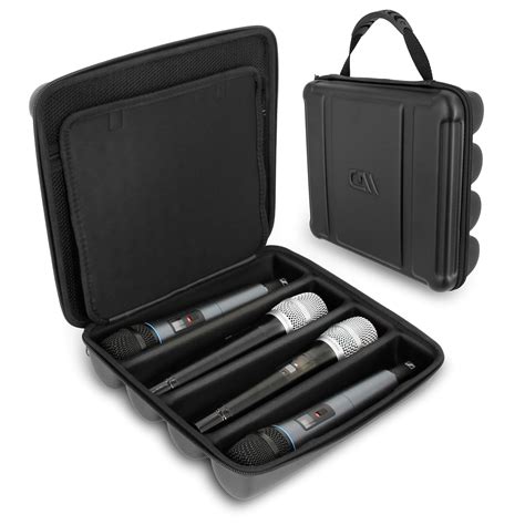 CASEMATIX Wireless Microphone Case Compatible with Four Wireless Mic ...