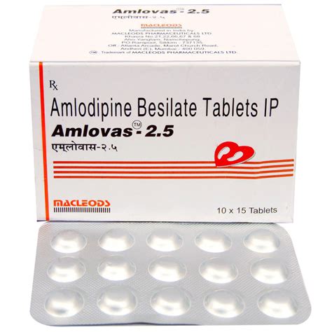 Amlovas 2.5 Tablet | Uses, Side Effects, Price | Apollo Pharmacy